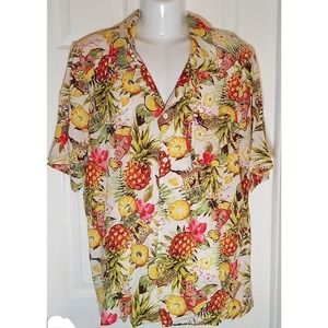 Spongbob Squarepants Men's Button-Down Shirt Hawaiian Pineapple XL